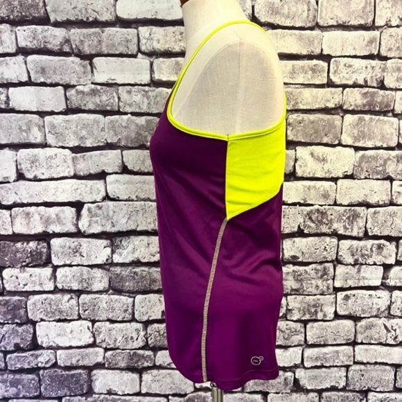 Puma Purple & Yellow Spaghetti Strap Top Size Large - Picture 4 of 8